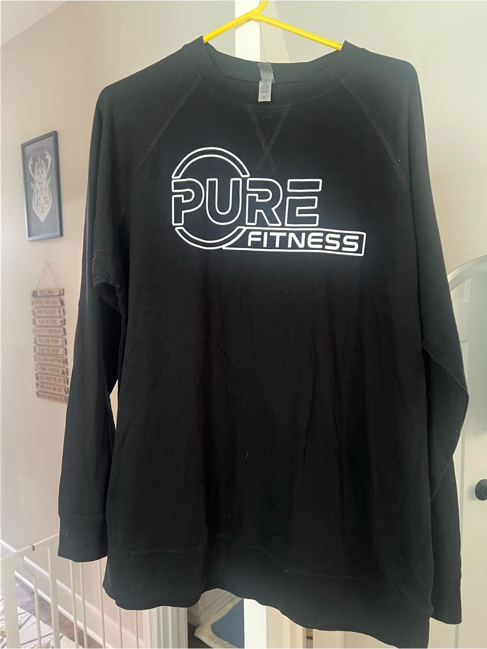 Next Level Apparel Black Pure Fitness Crewneck Tee Shirt